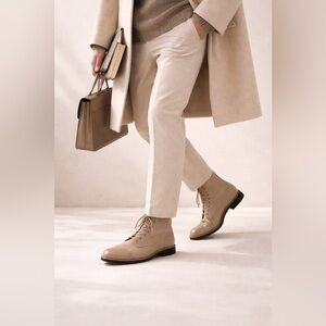 Stacy Adams Leather Upper Cap Toe Lace Up Boots Size 10 D Dress Shoes Formal